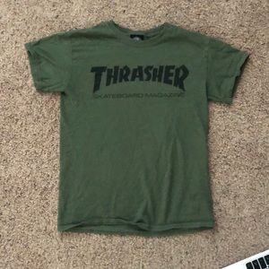 Authentic trasher army green shirt